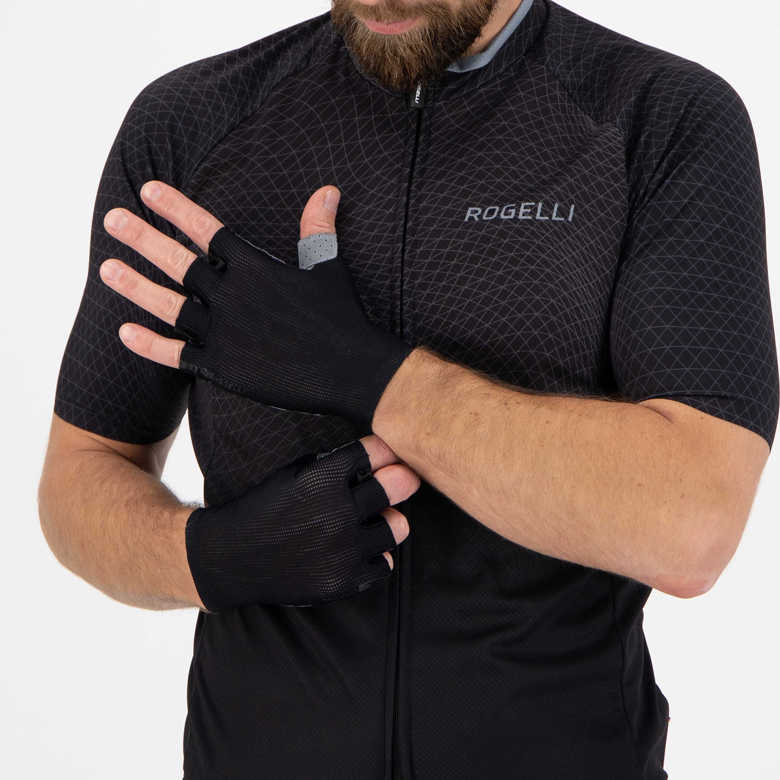Rogelli Alpha Schwarz Herren Fahrradhandschuhe