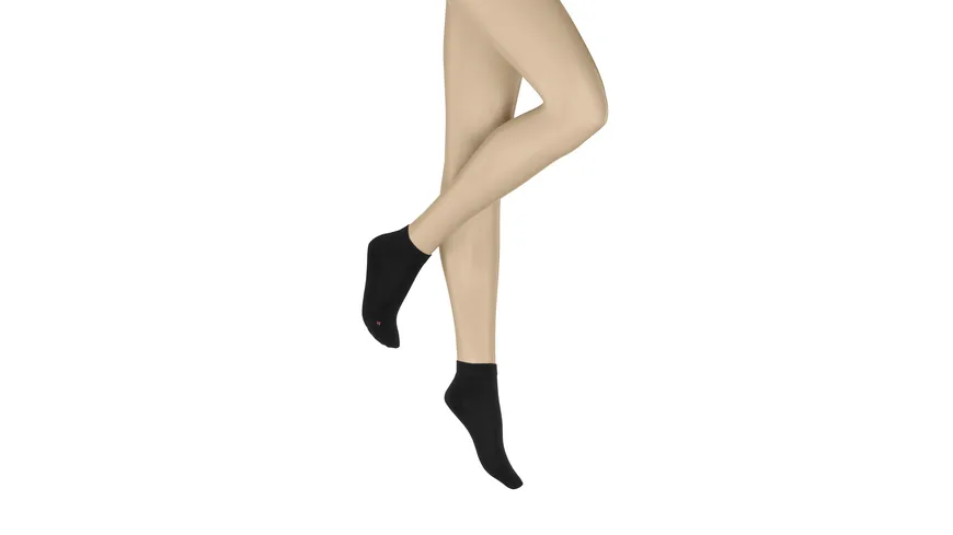 Hudson Damen Sneaker Socken mit anatomisch geformter Plüschsohle black