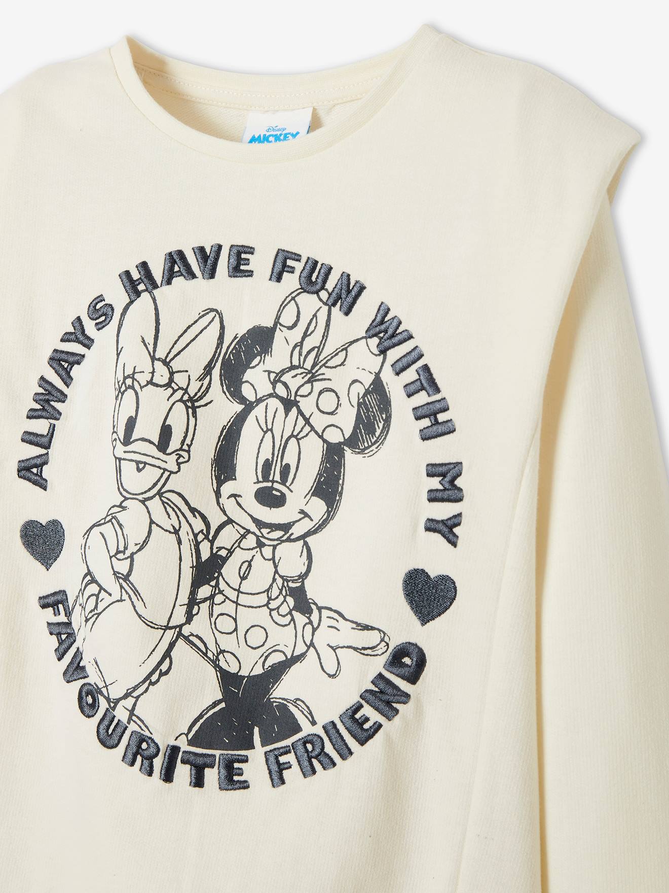 Sweat à épaulettes fille Minnie & Friends® beige clair animé
