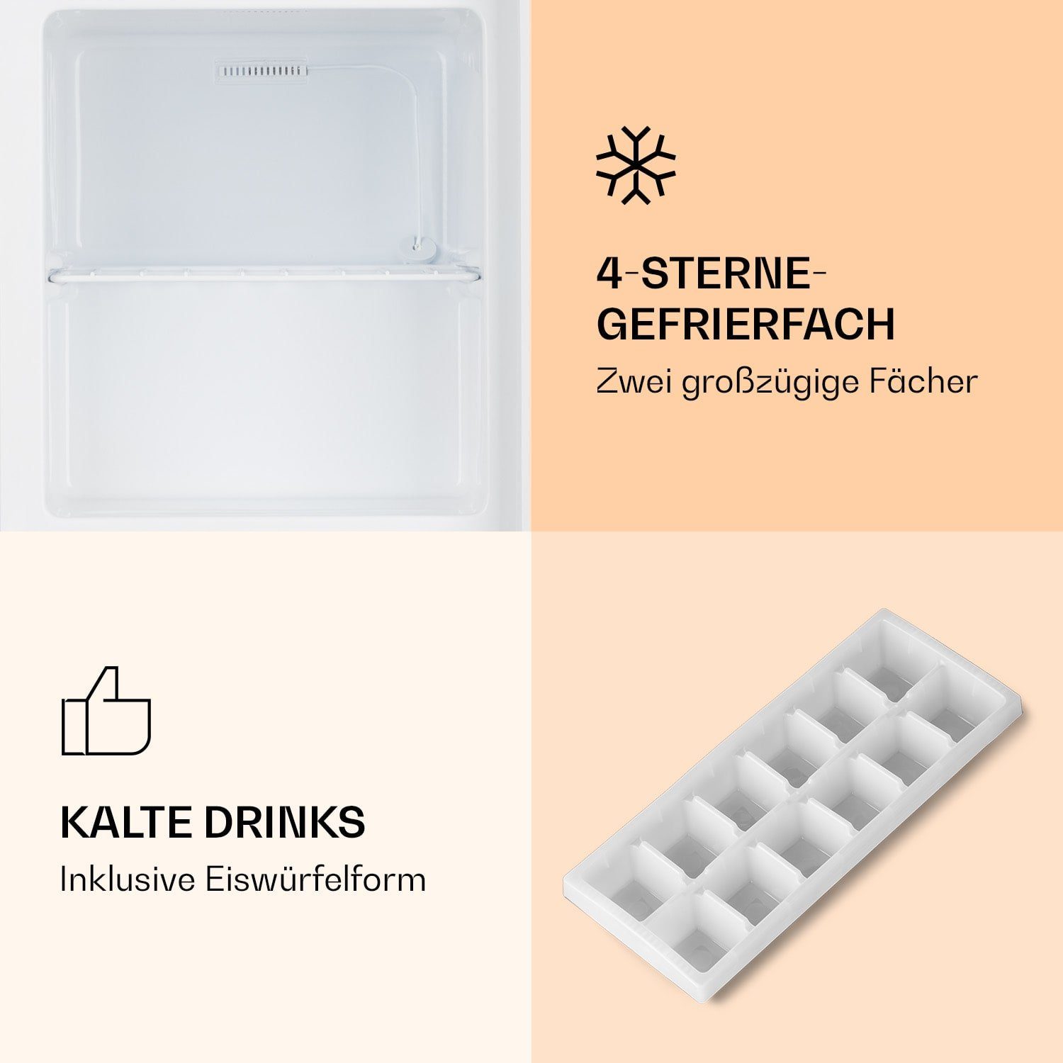 Klarstein Gefrierschrank HEA9-Garfield-Eco-S 10032196A, 52 cm hoch, 44 cm breit, Tiefkühlschrank freistehend Gefriertruhe Gefrierschrank groß Kühltruhe