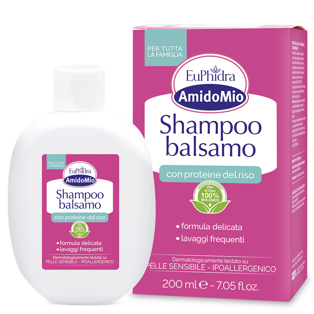 Amido Mio šampon in balzam - nega za dojenčke, nega za nosečnice, nežen šampon, nežen balzam za lase