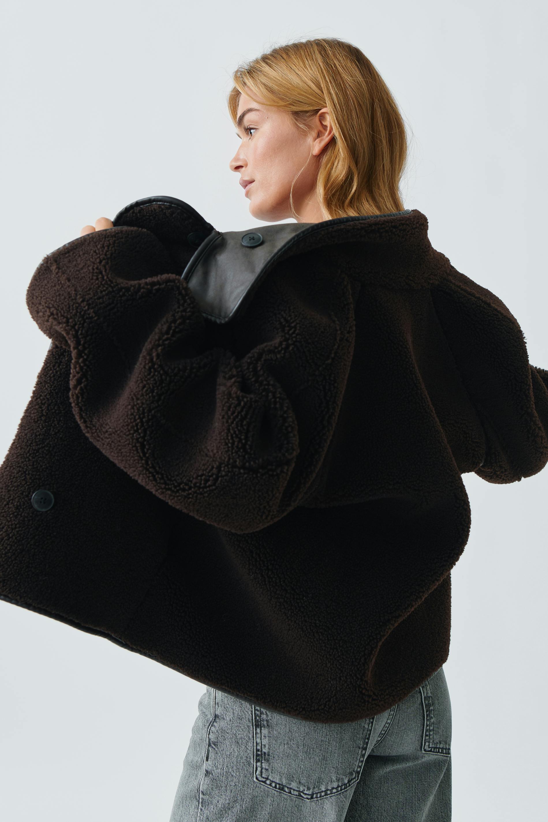 Reversible teddy jacket
