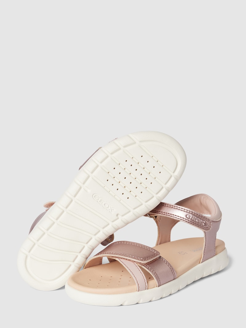Sandalen im Metallic-Look Modell 'BOREALIS' in rosé