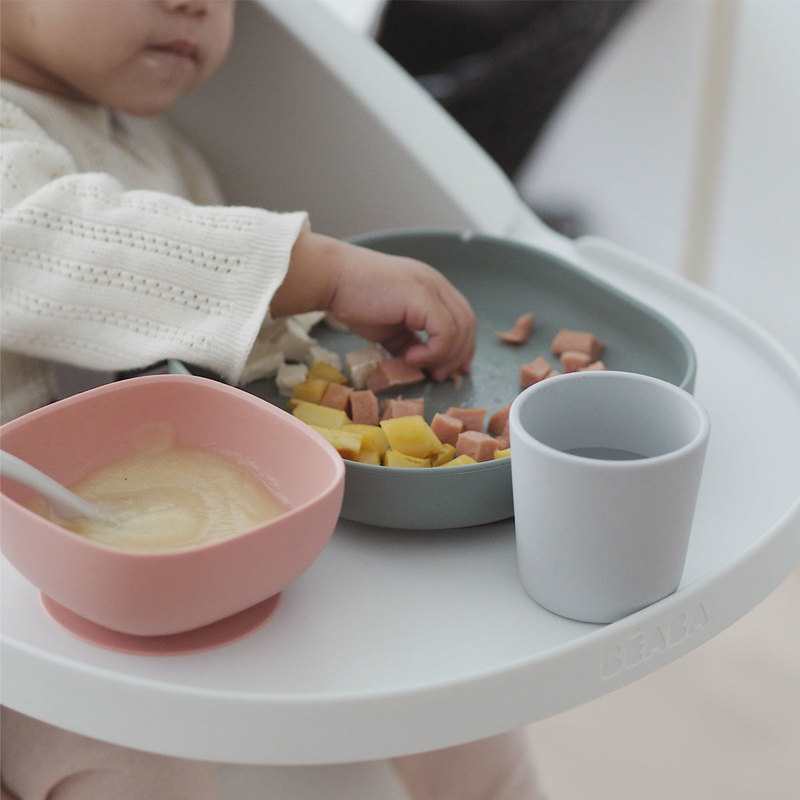 Coffret repas silicone 4 pièces Eucalyptus Beaba