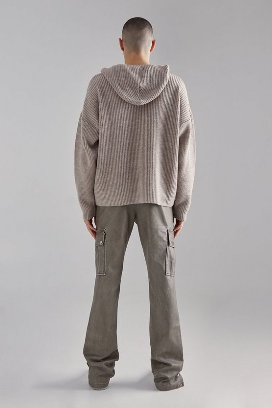 Slim-Fit PU Cargo-Schlaghose