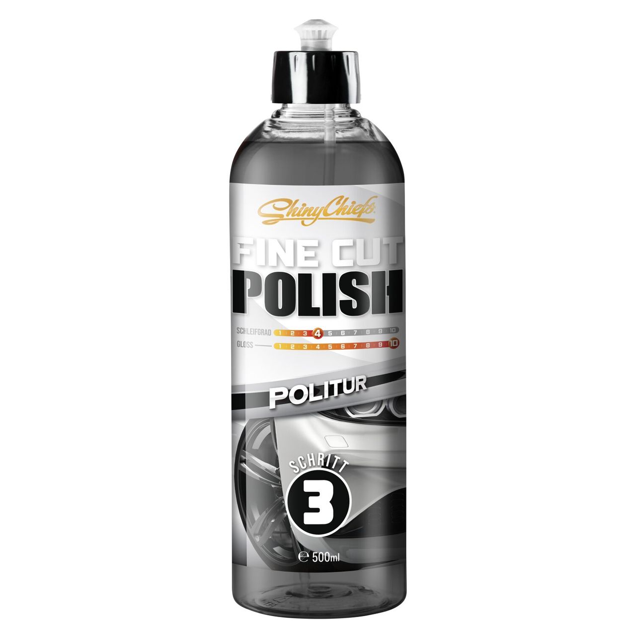 ShinyChiefs Feinschnittpolitur – Schritt 3, 500 ml Polierspuren Mikrokratzer
