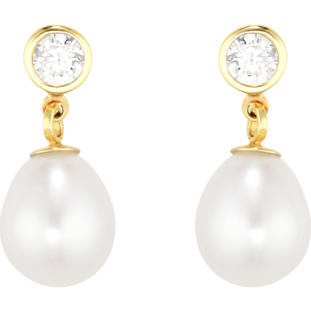 Valeria Boucles d'oreilles à fermoir à poussette 375 Or jaune Boucles d'oreilles