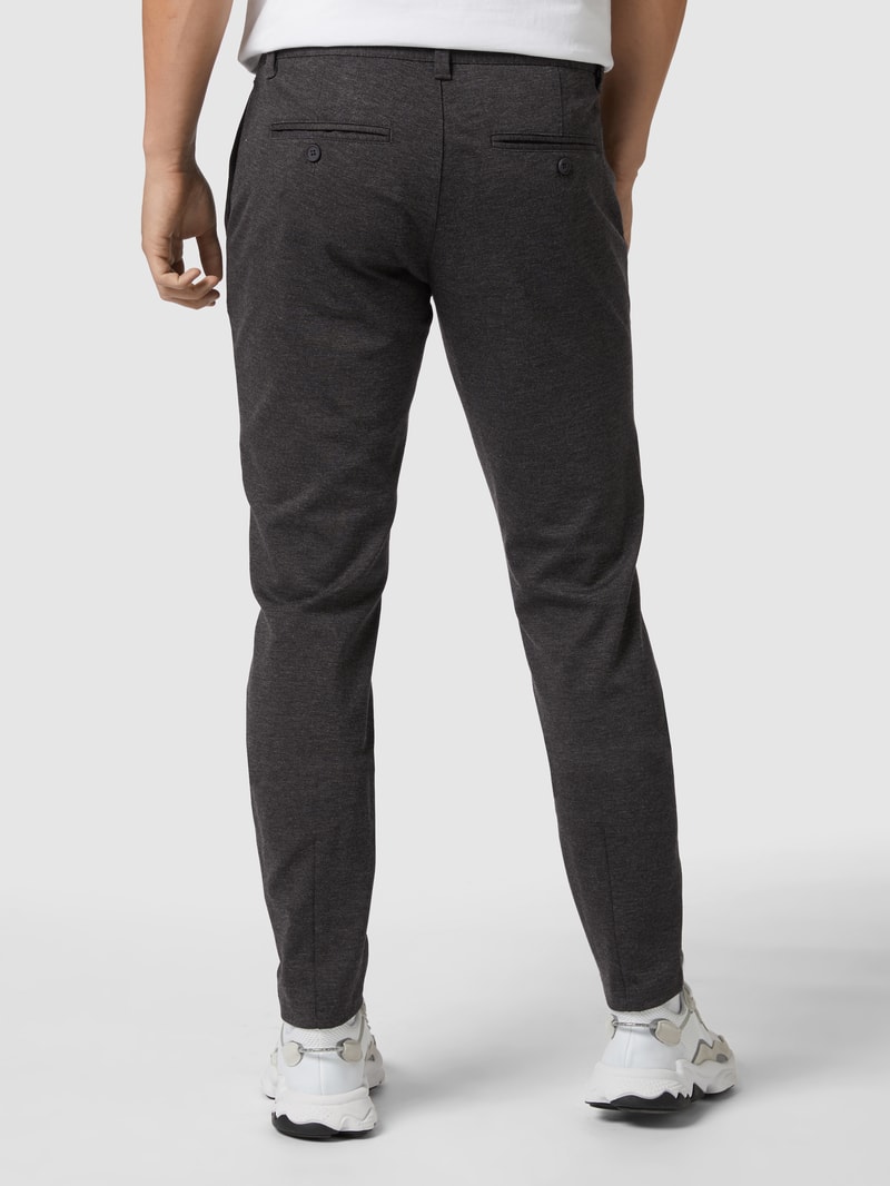 Chino mit Stretch-Anteil in anthrazit meliert