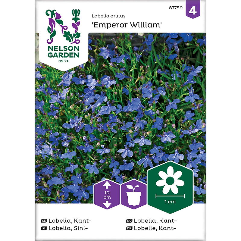 Nelson garden Frø Lobelia Kant-, Emperor William