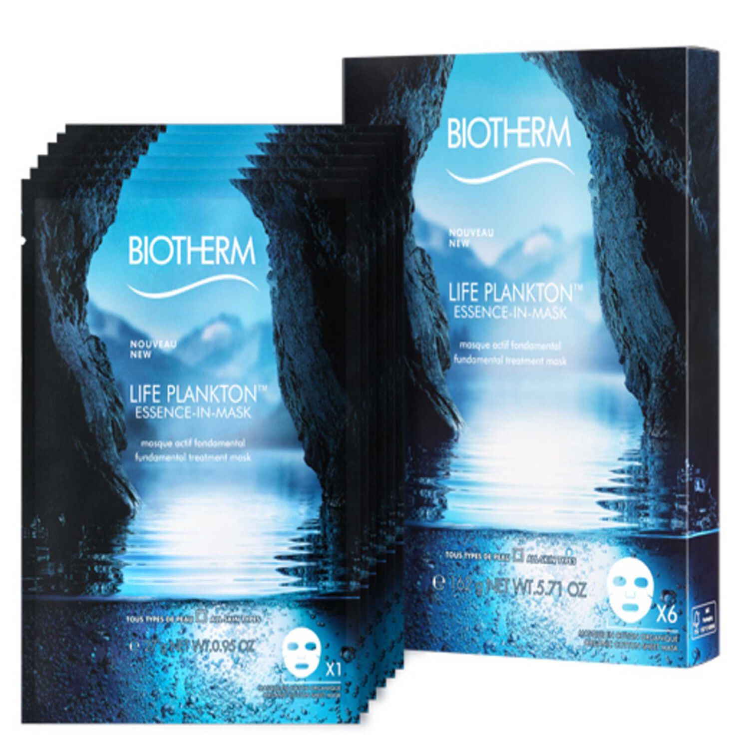 Biotherm Life Plankton Masque Tissu Hydratant et Régénérant x6