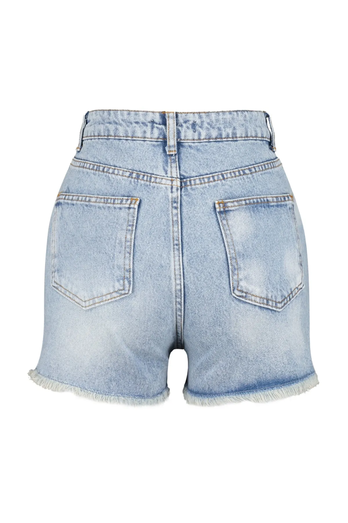 Trendyol Collection  Shorts - Blau - Hoher Bund