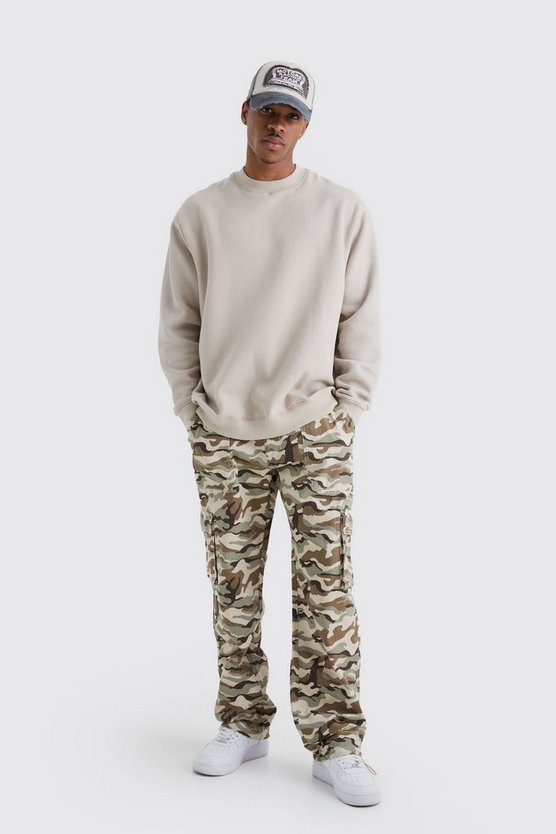 Lockere Camouflage Hose mit Cargo-Taschen