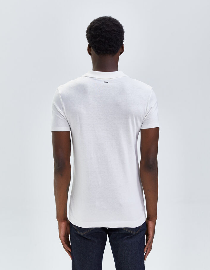 Polo off white coton modal Homme