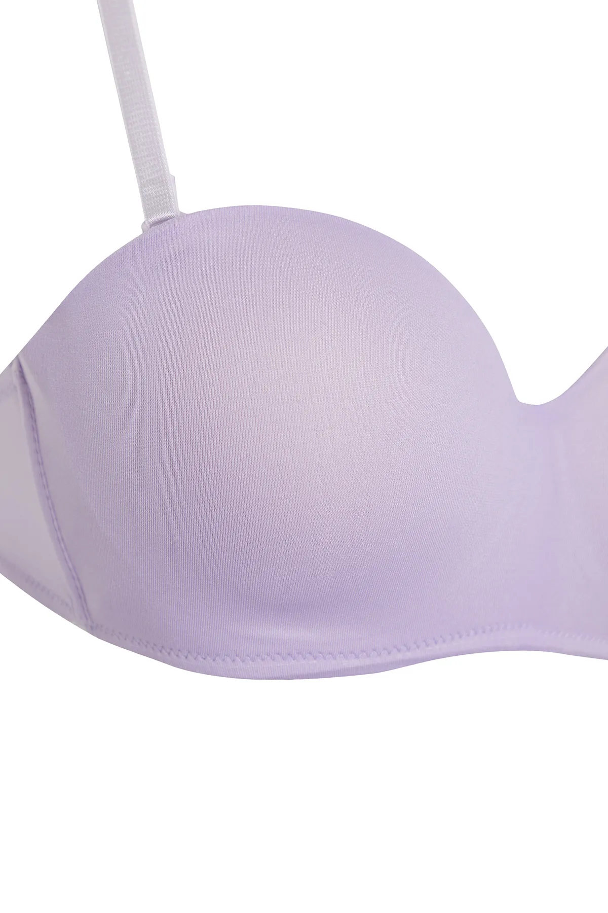 Trendyol Collection  Lila-Schwarz-Dunkelblau 3er-Pack trägerloser Strick-BH mit überzogenen Trägern aus Polyamid THMSS24SU00054