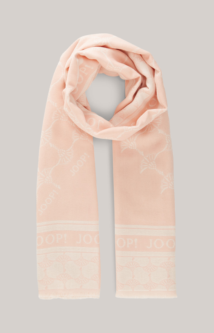 Jacquard-Schal in Pastellrosa