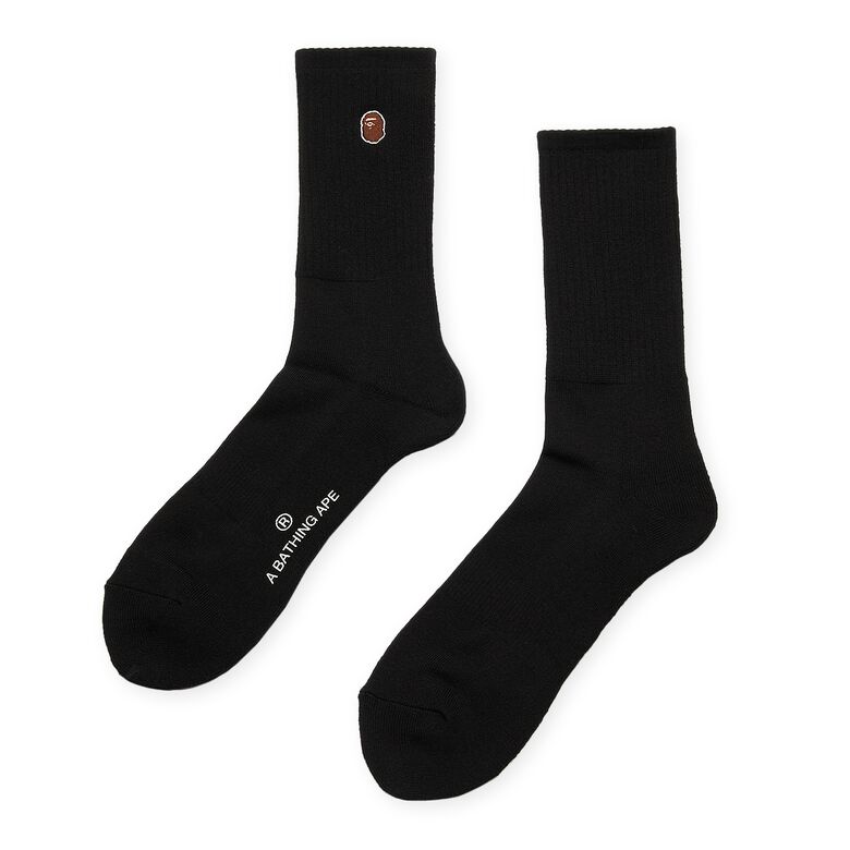 A Bathing Ape Ape One Point Head Socks black