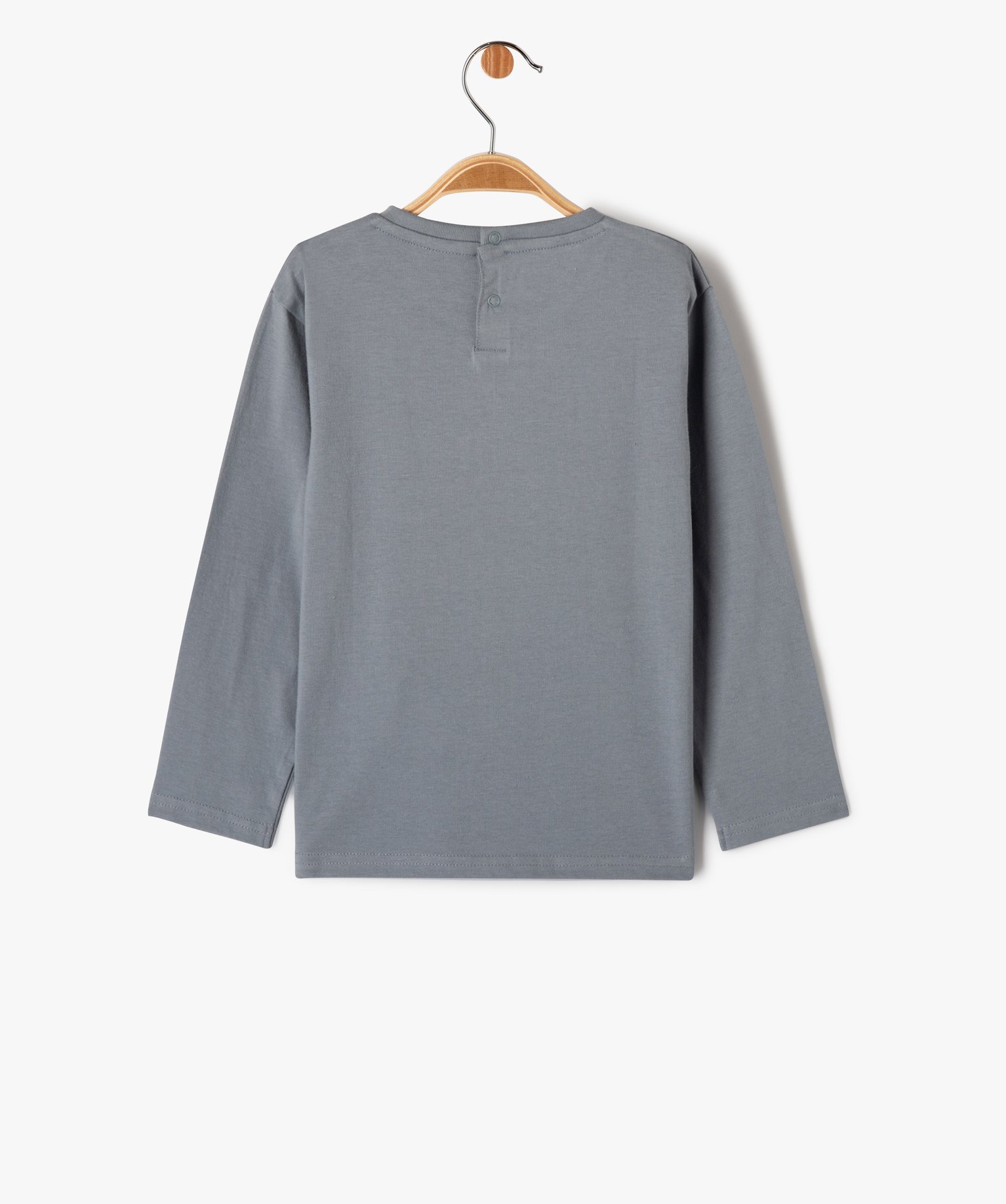 Tee-shirt manches longues en coton imprimé bébé Garçon -... gris | GEMO