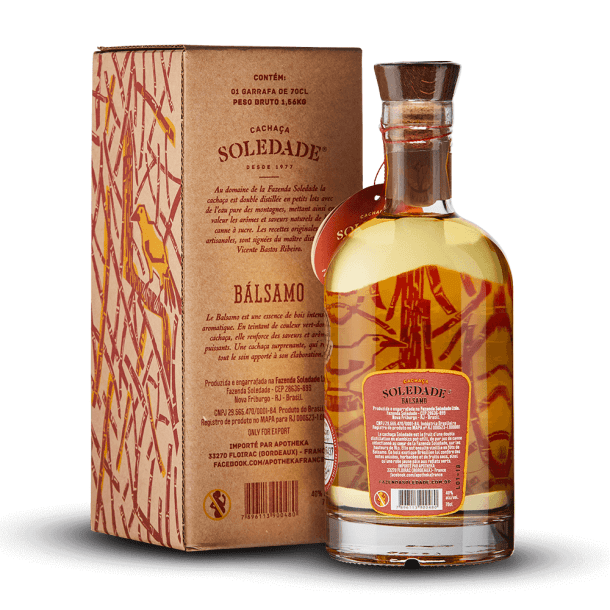 Cachaca Soledade Balsamo 40% + Etui
