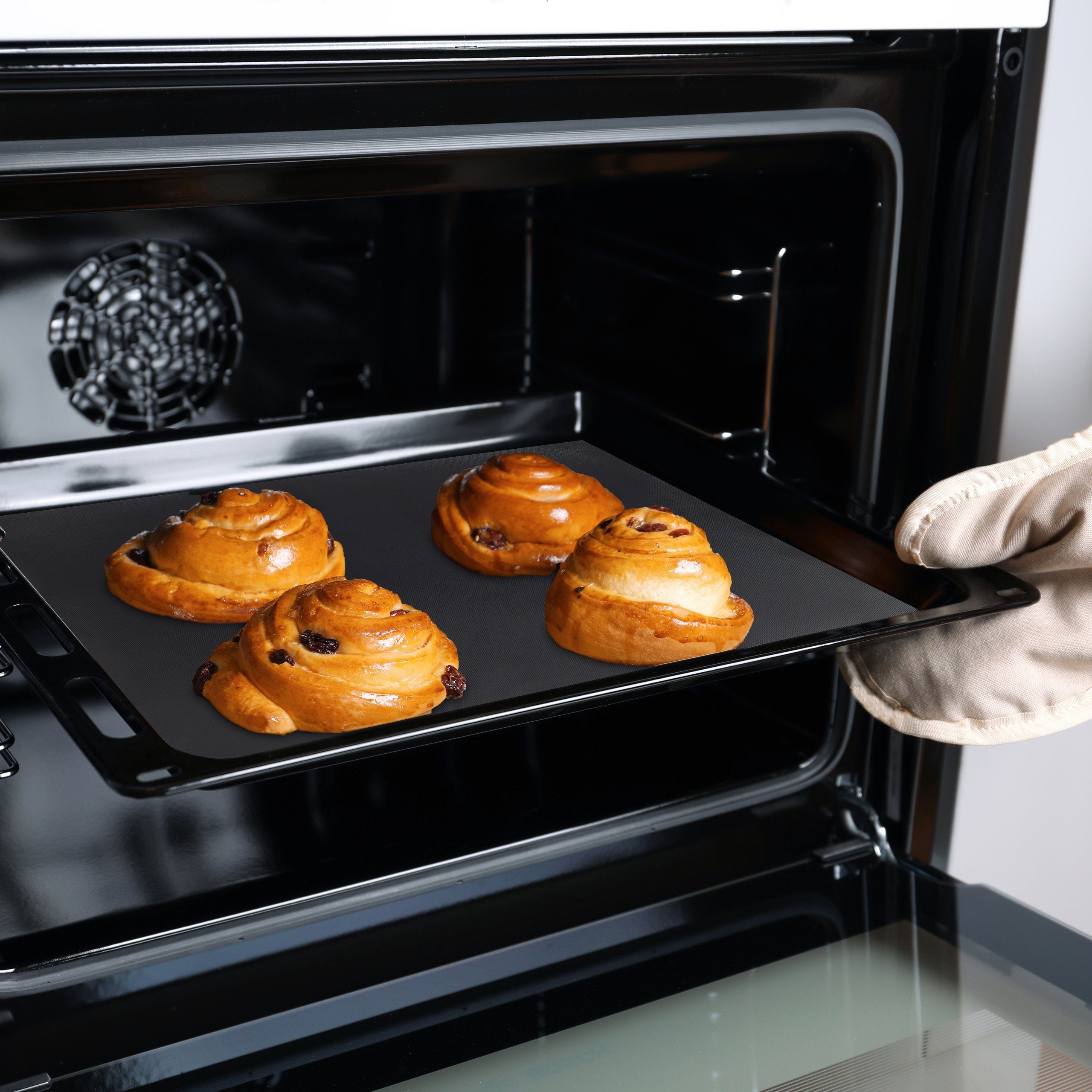 relaxdays Backmatte BBQ Grillmatte 3er Set, Kunststoff