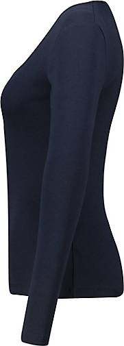 Marc O'Polo Damen Langarmshirt mit Bio-Baumwolle Slim Fit