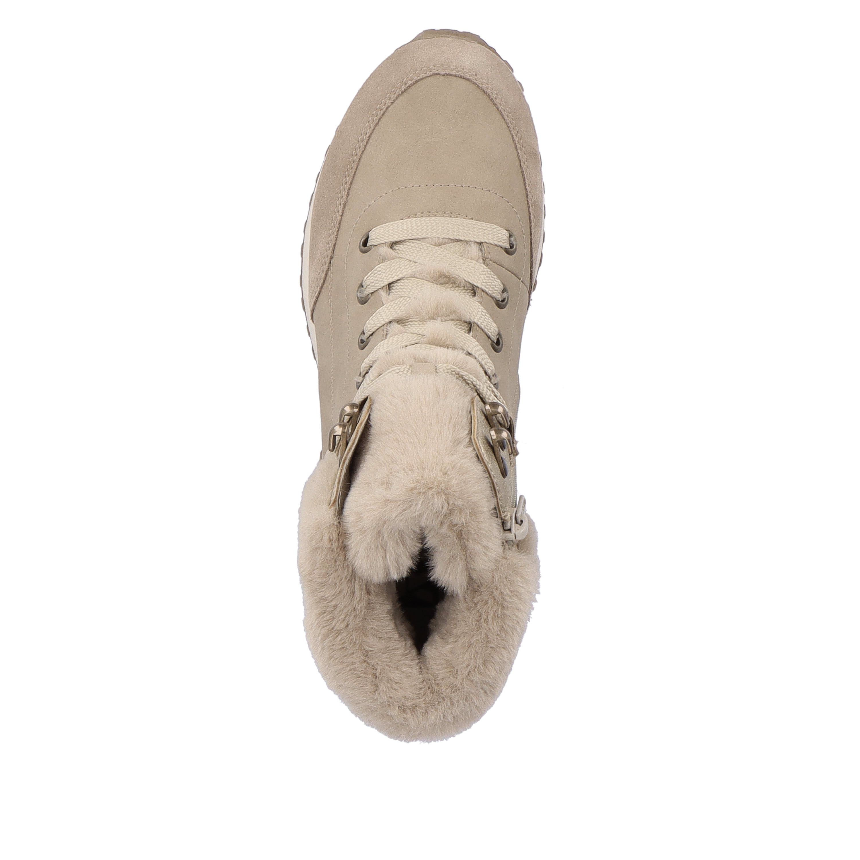 Rieker Damen Schnürstiefel champagner beige