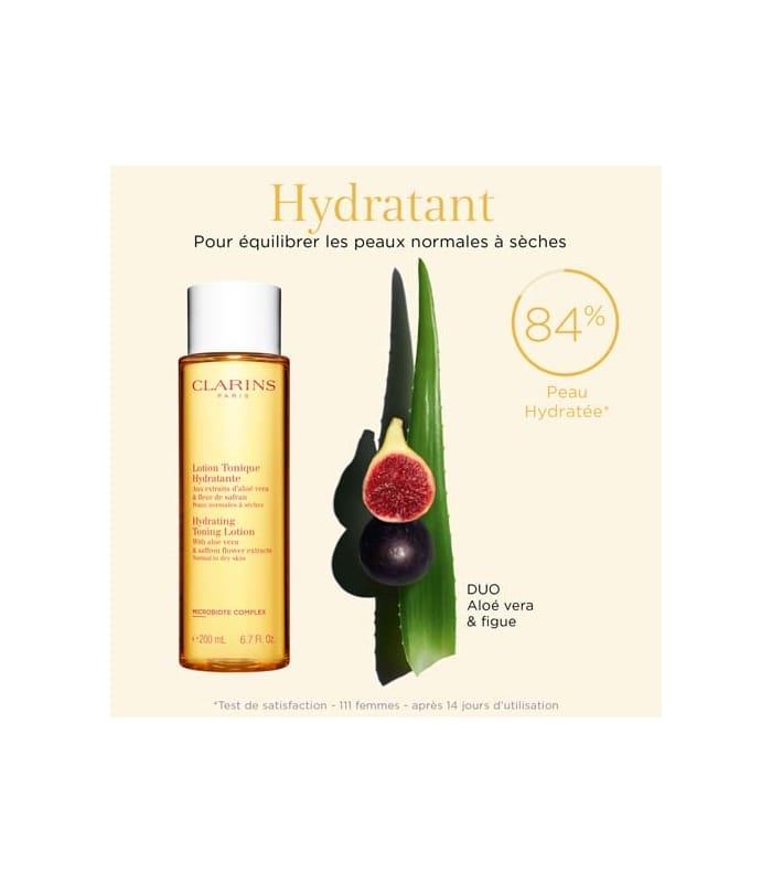 Clarins-LOTION TONIQUE HYDRATANTE-Aux extraits d'aloé vera & fleur de safran