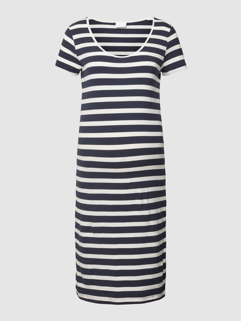 Umstands-Kleid mit Streifenmuster Modell 'MIA' in marineblau