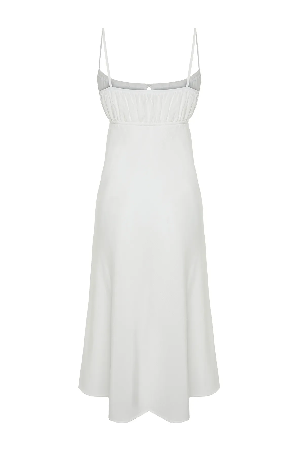 Trendyol Collection  Ecru gewebtes Midikleid TWOSS24EL00739