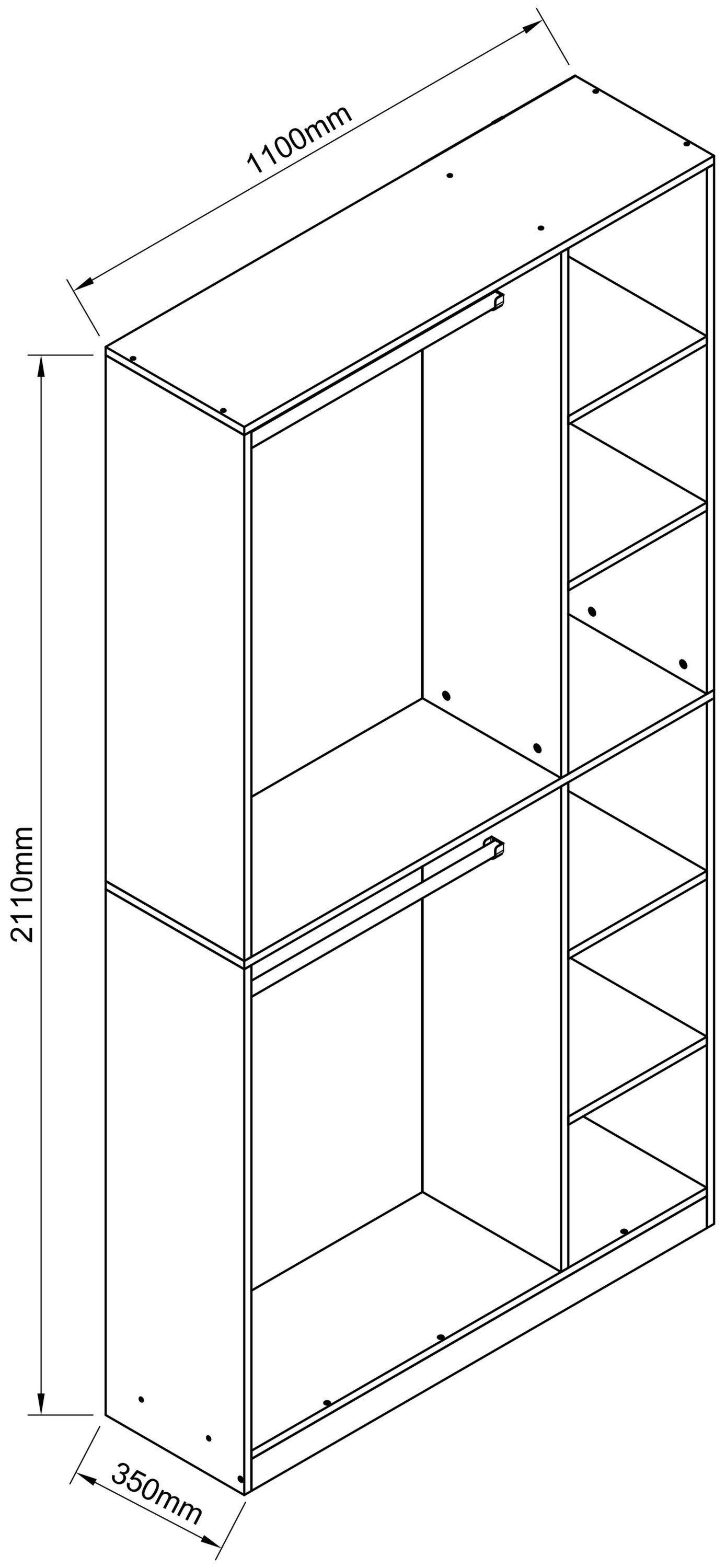 VCM Kleiderschrank Offener begehbarer Kleiderschrank Regal Palosa XL (1-St)