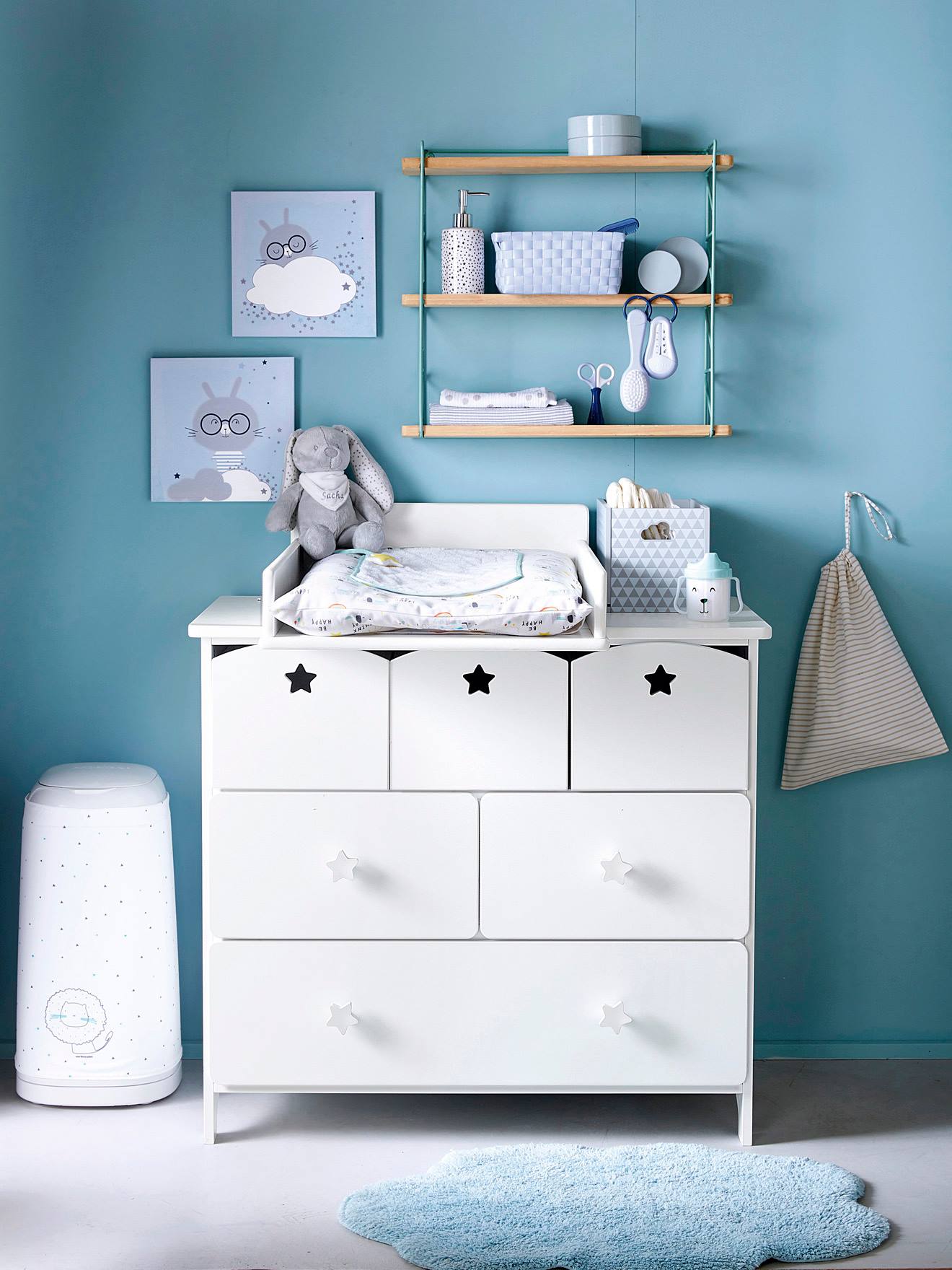 Vertbaudet Babyzimmer Wickelaufsatz für Kommoden ROMANE - weiß