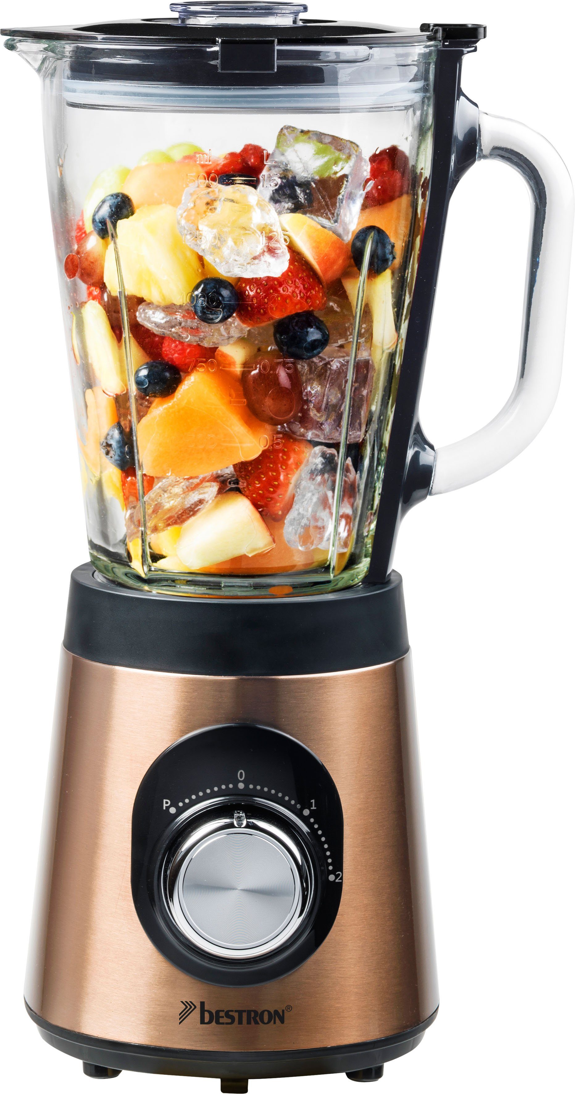 bestron Standmixer ABL500CO Copper Collection, 500 W, 1,5 Liter, Kupfer