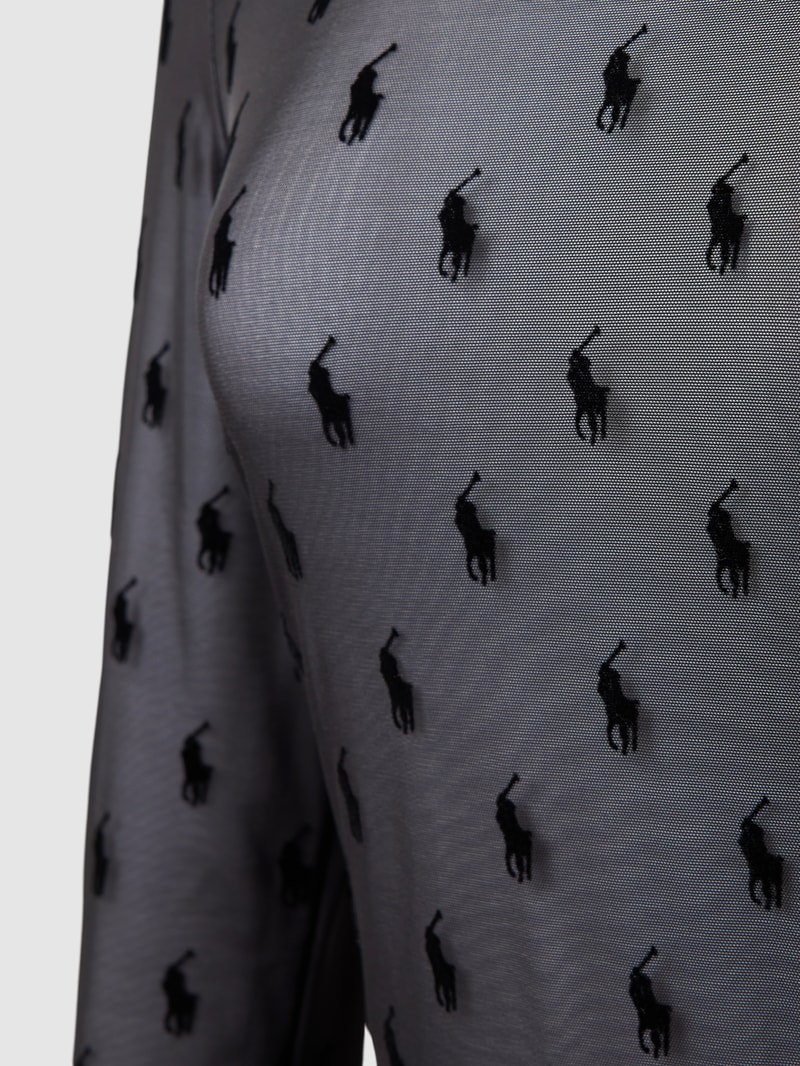 Body mit Logo-Muster in schwarz