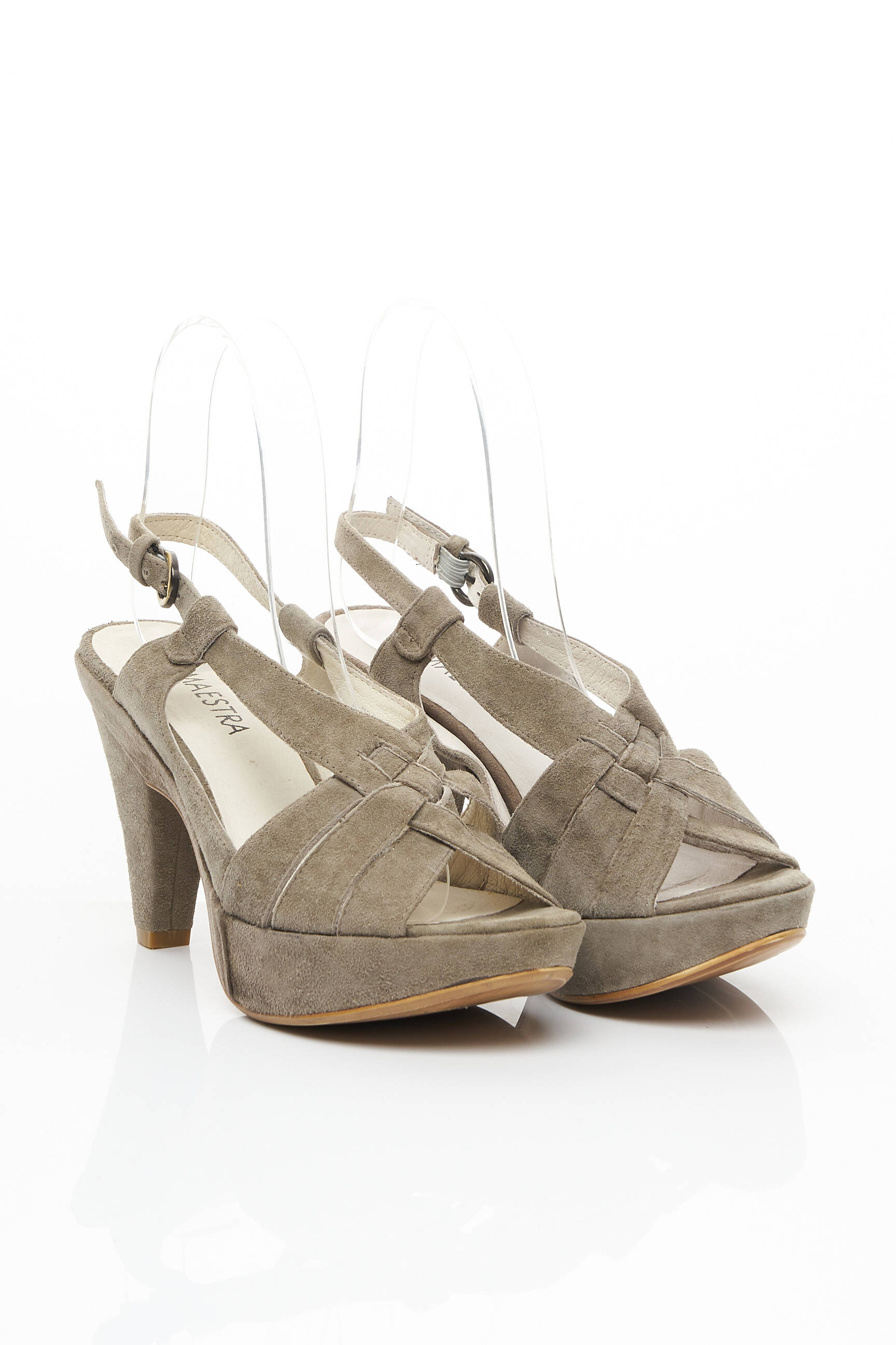 Via Maestra Sandales Nu Pieds Femme couleur gris