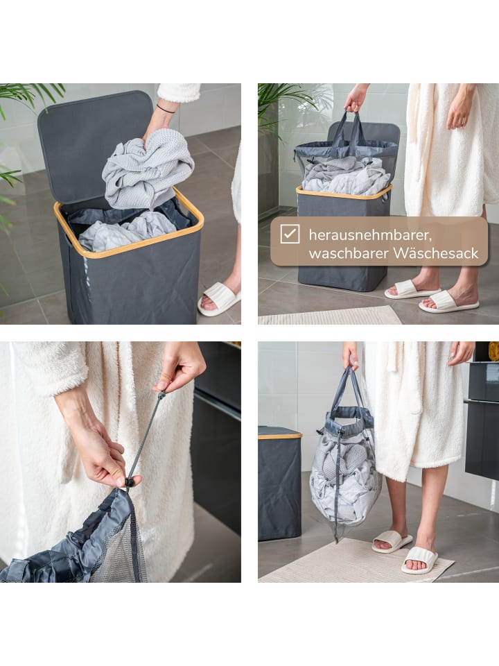 bremermann Wäschesammler 60 Liter grau günstig kaufen onesize