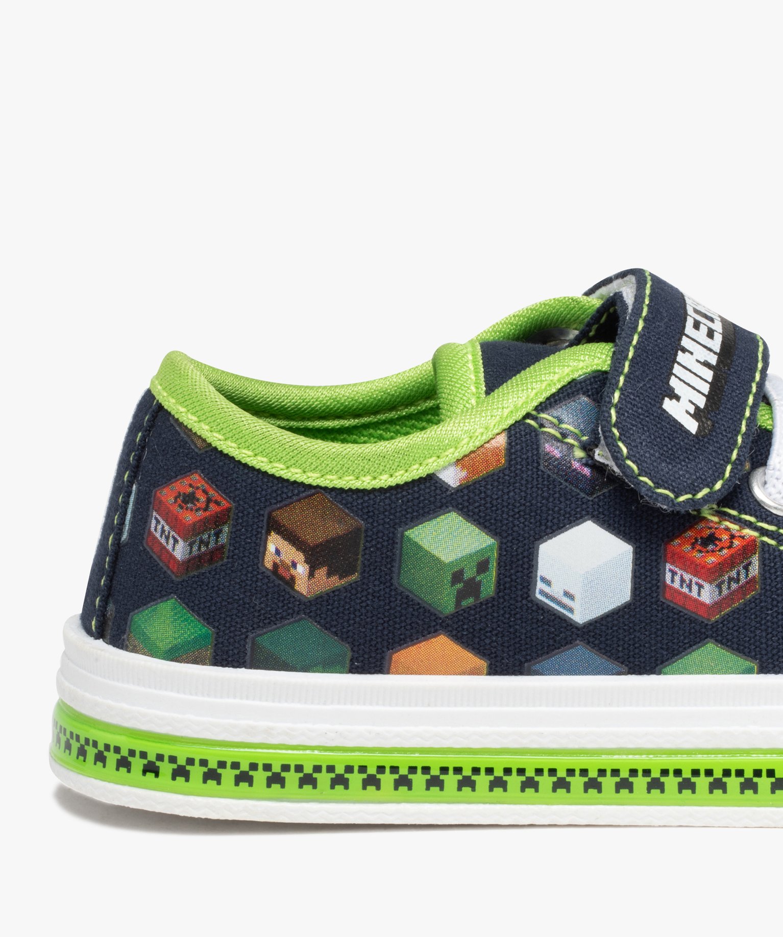 Baskets Garçon en toile imprimée – Minecraft vert | GEMO