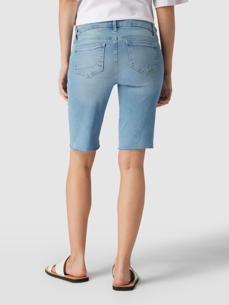 Umstands-Jeansshorts im Used-Look in hellblau meliert