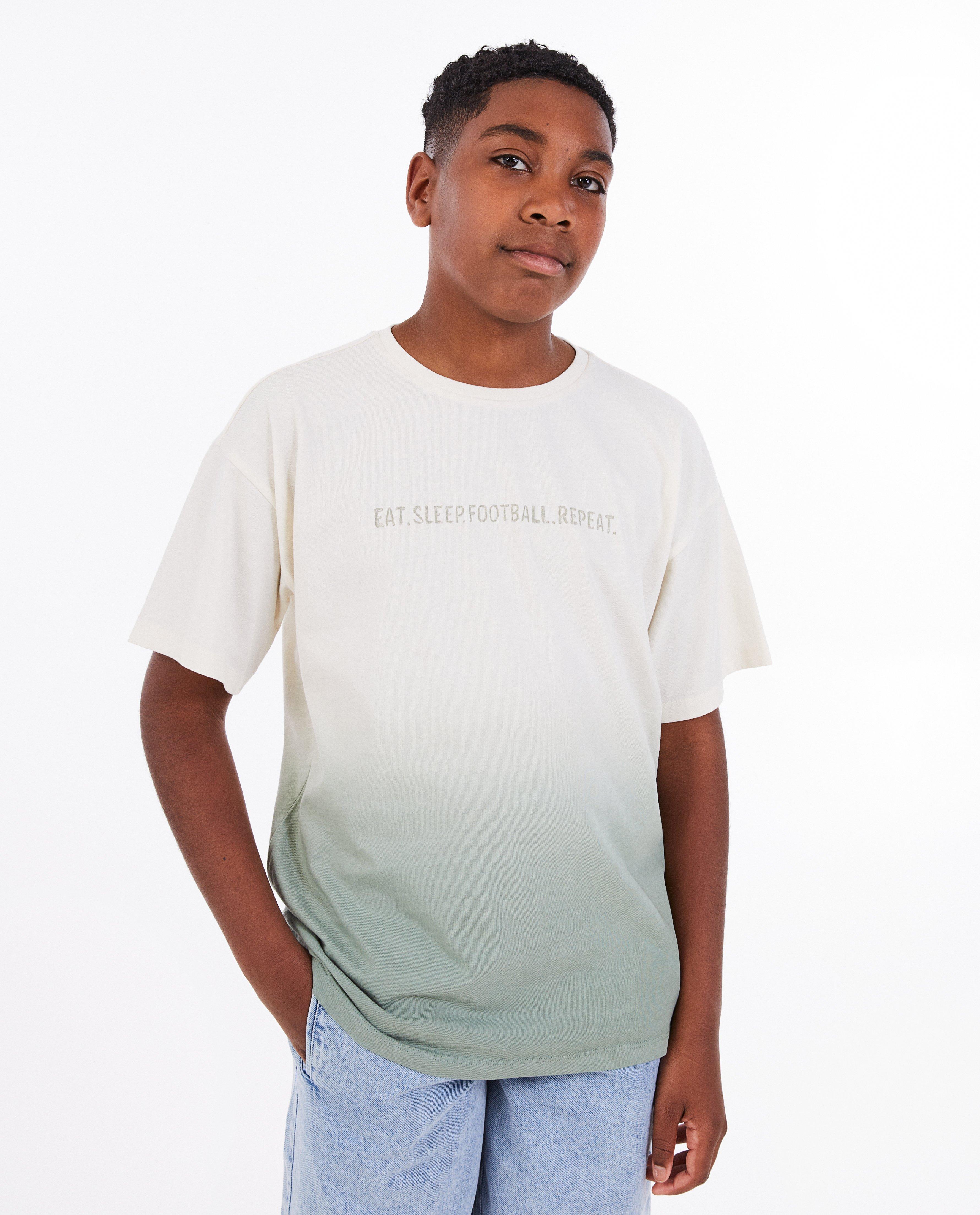 Tricou Fish & Chips cu gradient galben deschis