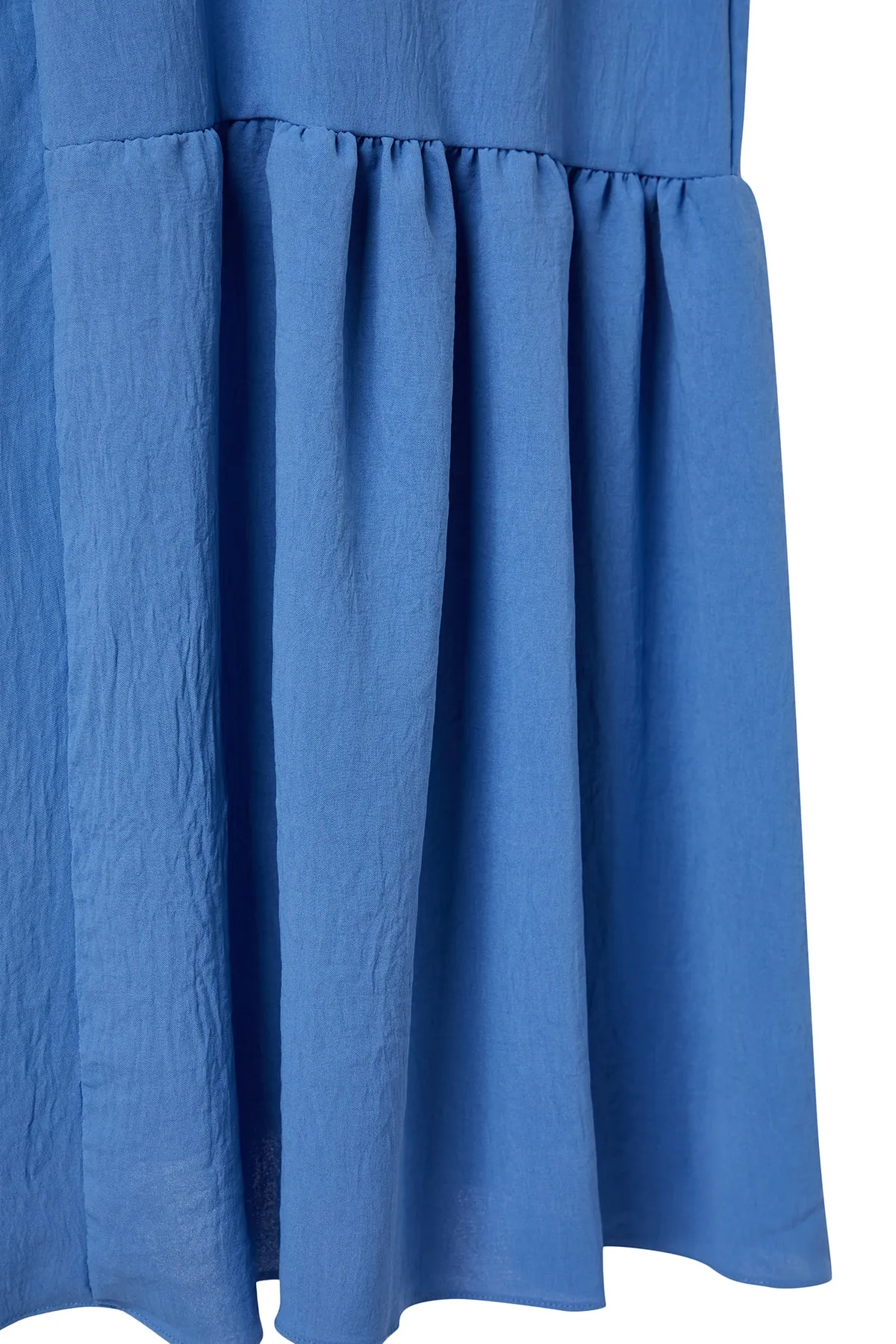 Trendyol Curve  Dunkelblaues gewebtes Volantkleid TBBSS22EL1595