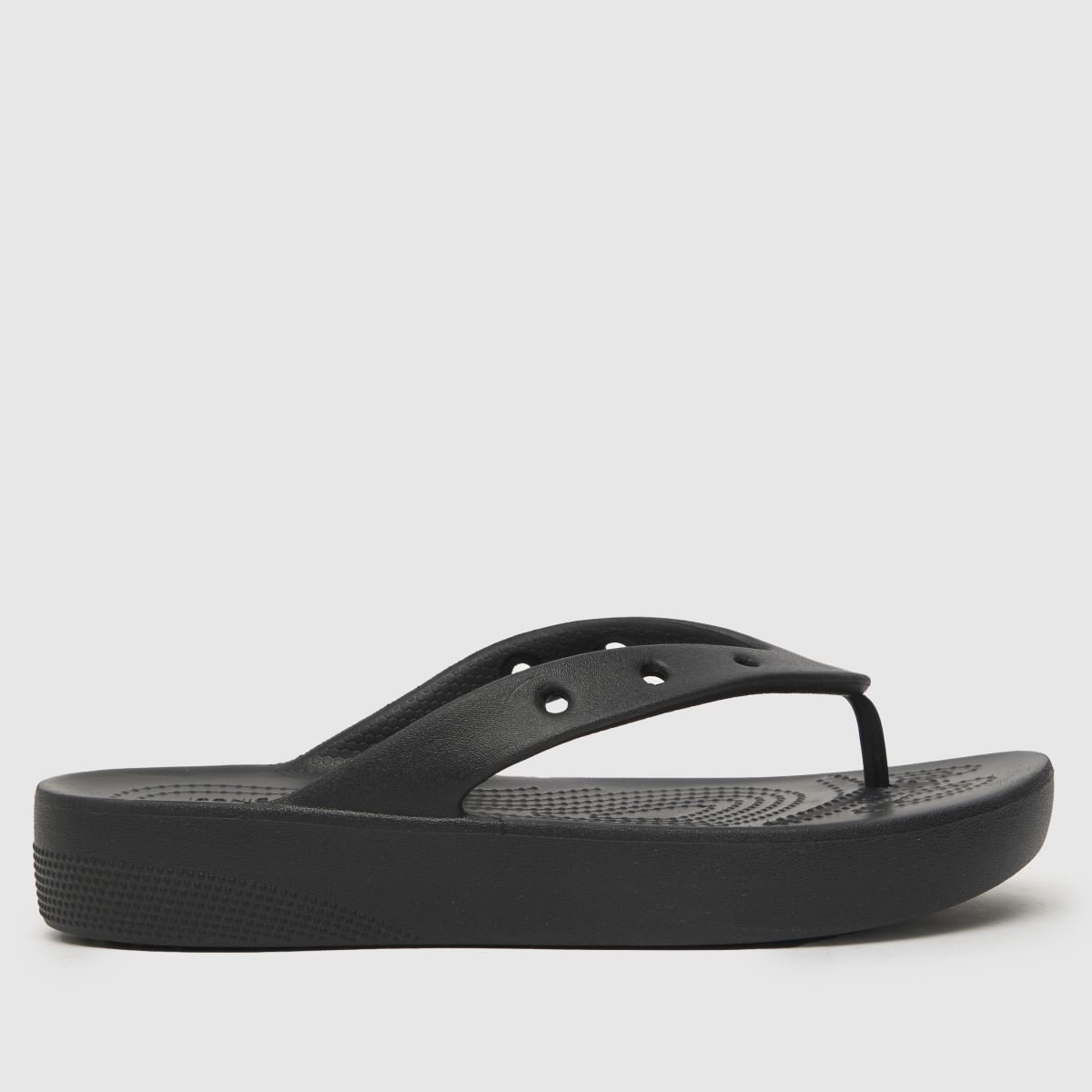 Klasické sandály Crocs na platformě v černé barvě