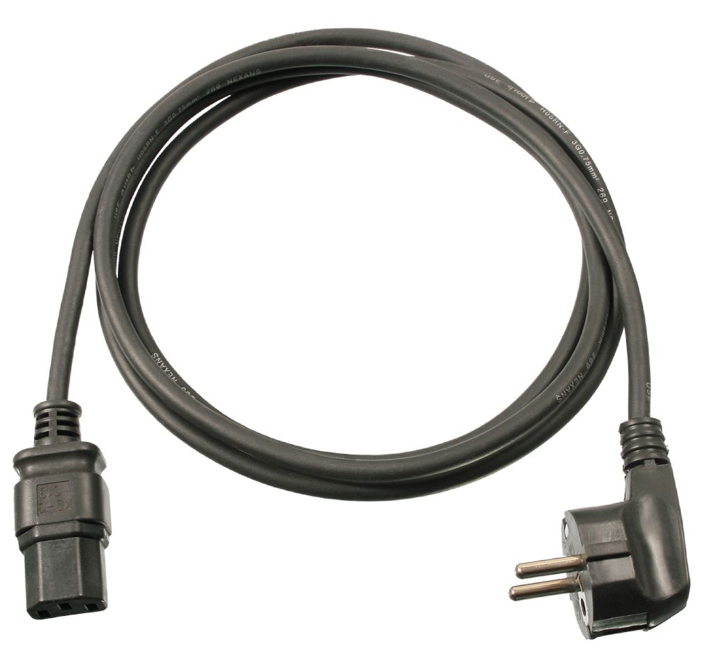 Cable de conexión de vinilo Schwabe 70871 230V/10A IP20 H05VV-F 3x0.75 negro 2m