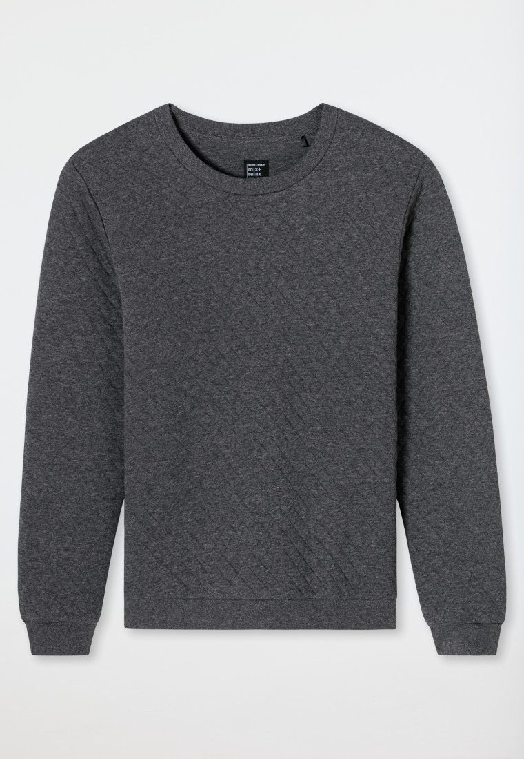 Sweatshirt dunkelgrau gemustert - Mix+Relax