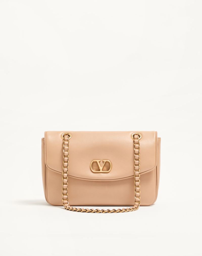 Bolsa Valentino Garavani Djuna com corrente média em couro napa