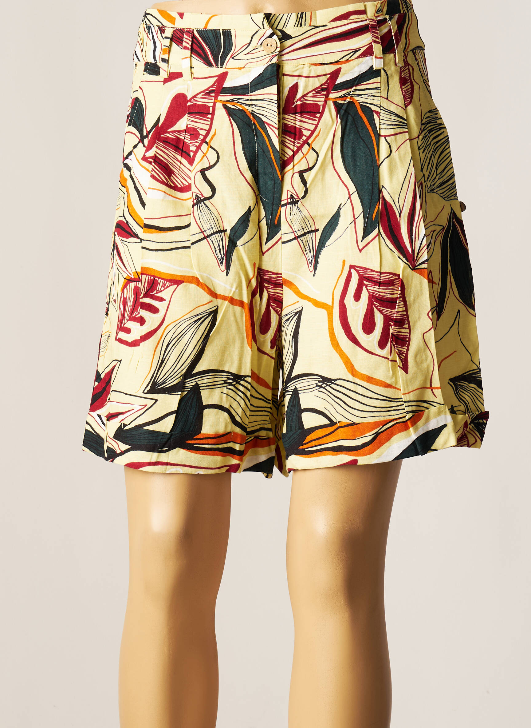 Surkana Bermudas Femme couleur jaune