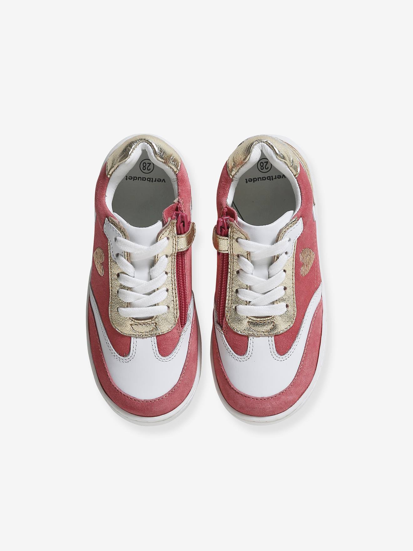 Vertbaudet Mädchen Sneakers mit Anziehtrick - set beige