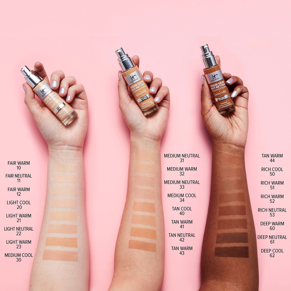 It Cosmetics Your Skin But Better Foundation + Skinca re Le fond de teint couvrance naturelle qui  prend soin de votre peau