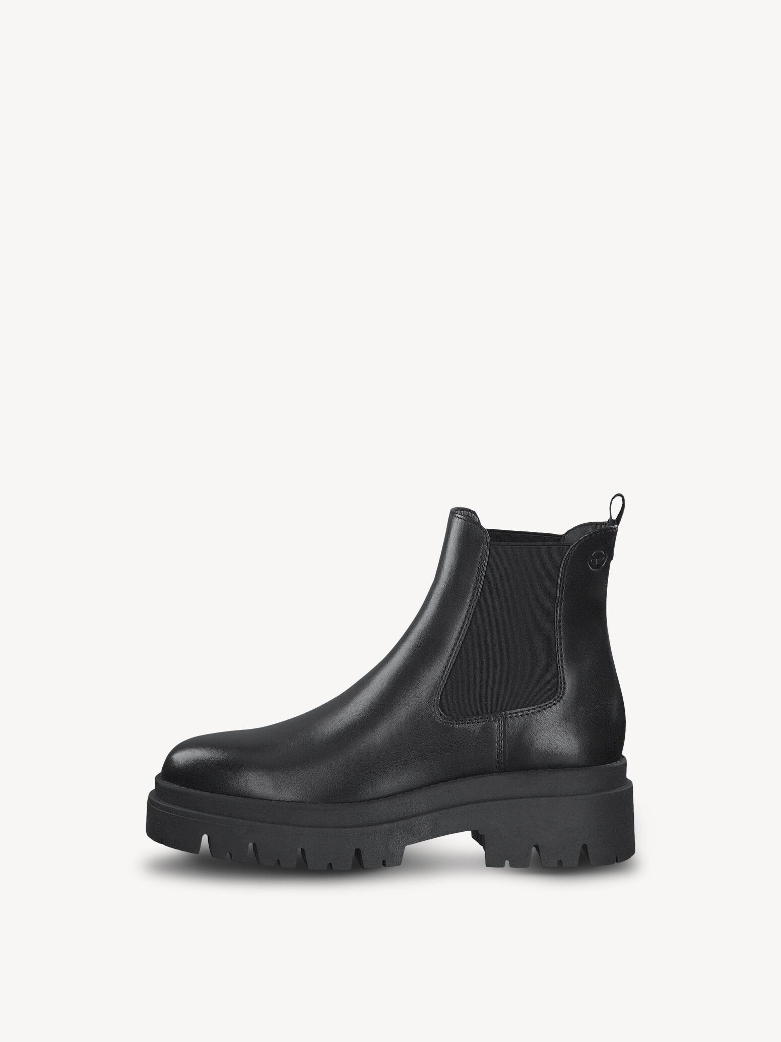 Bottine Chelsea en cuir - noir