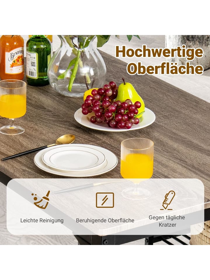 COSTWAY Esstisch Set 4-teilig in Grau günstig kaufen onesize