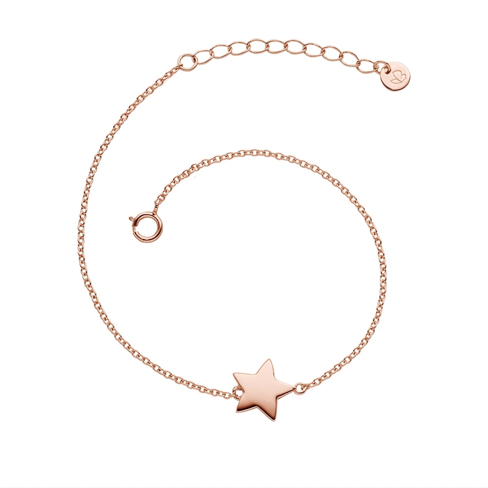 Glanzstücke München Bracelet en argent Étoilé Argent sterling en Or rose Bracelet