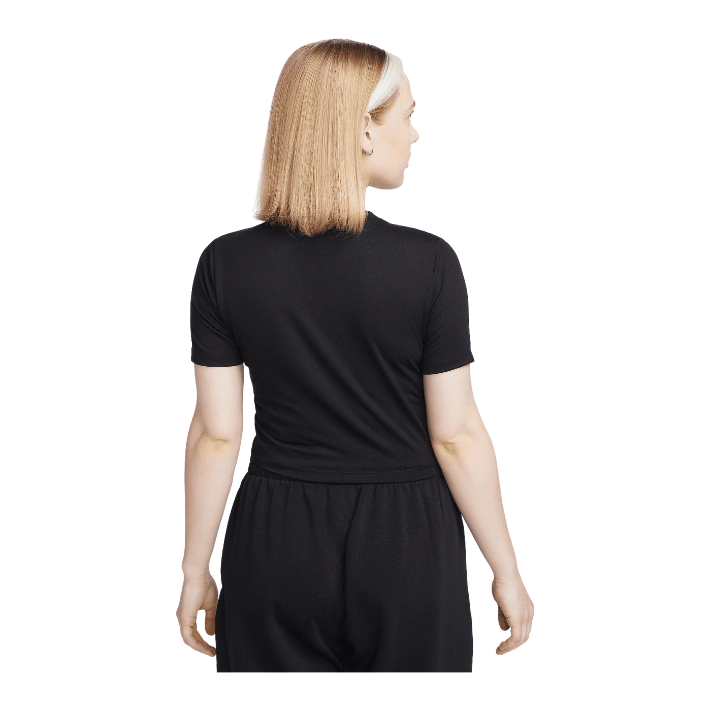 Nike Essential Crop T-Shirt Damen Schwarz F010