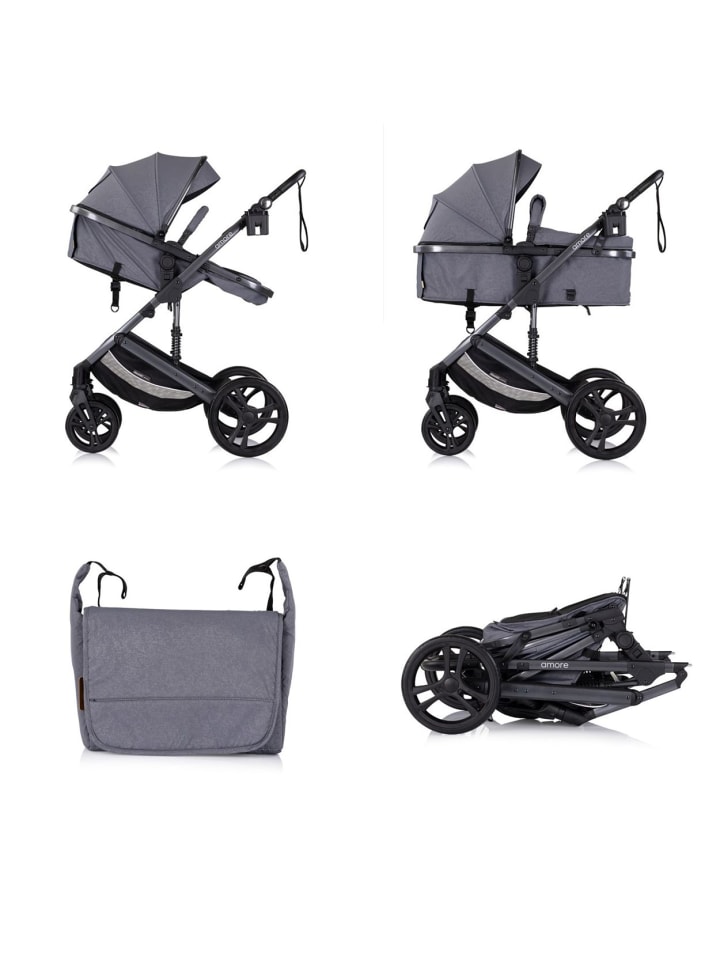 Chipolino Kinderwagen 2 in 1 Amore in grau günstig kaufen onesize